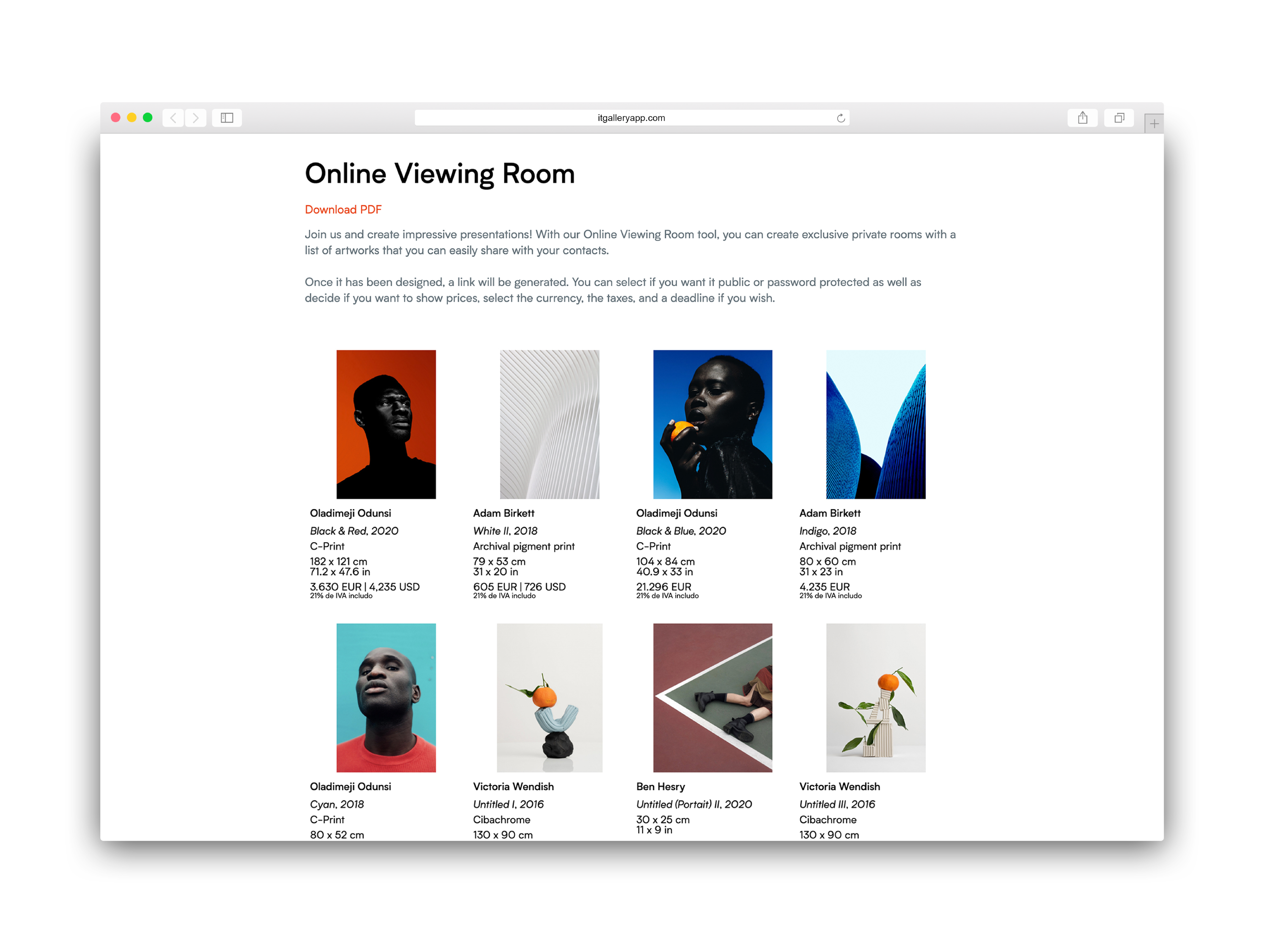 screenshot of ITgallery