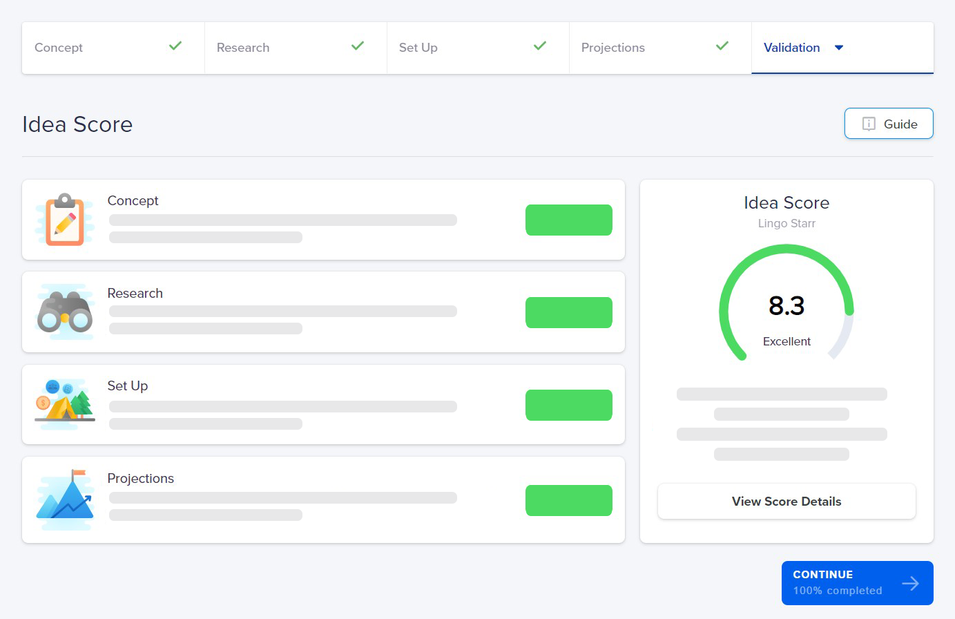 screenshot of IdeaBuddy