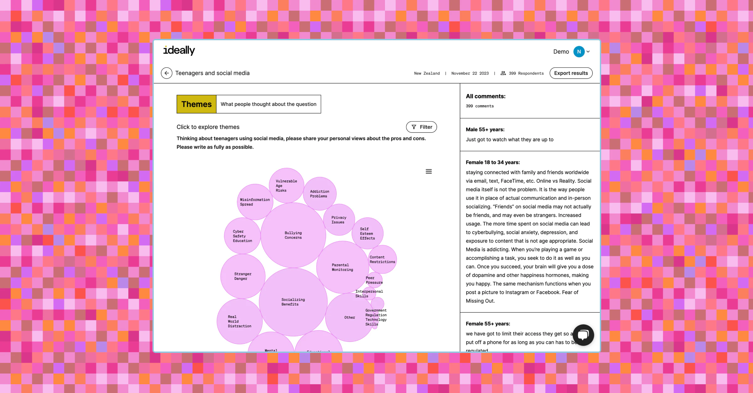 screenshot of Ideally