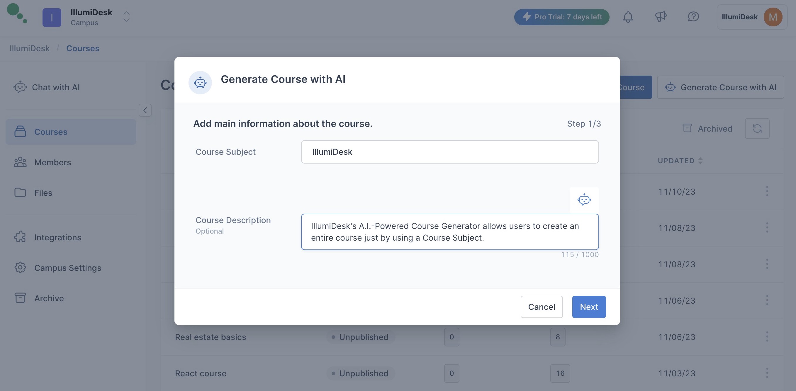 screenshot of IllumiDesk