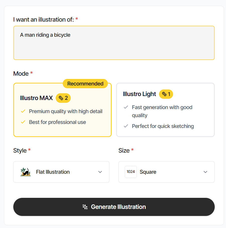 screenshot of Illustro