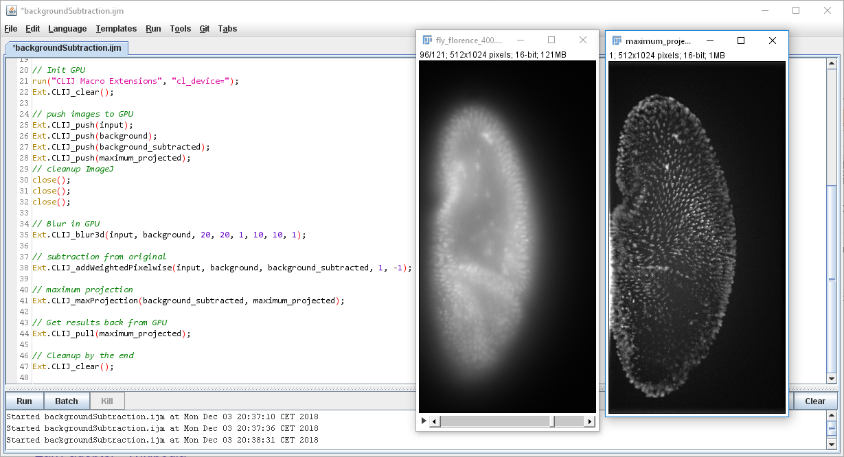 screenshot of ImageJ