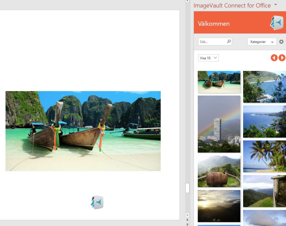 screenshot of ImageVault