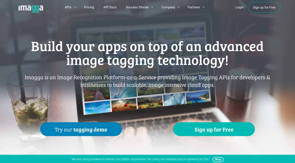 screenshot of Imagga