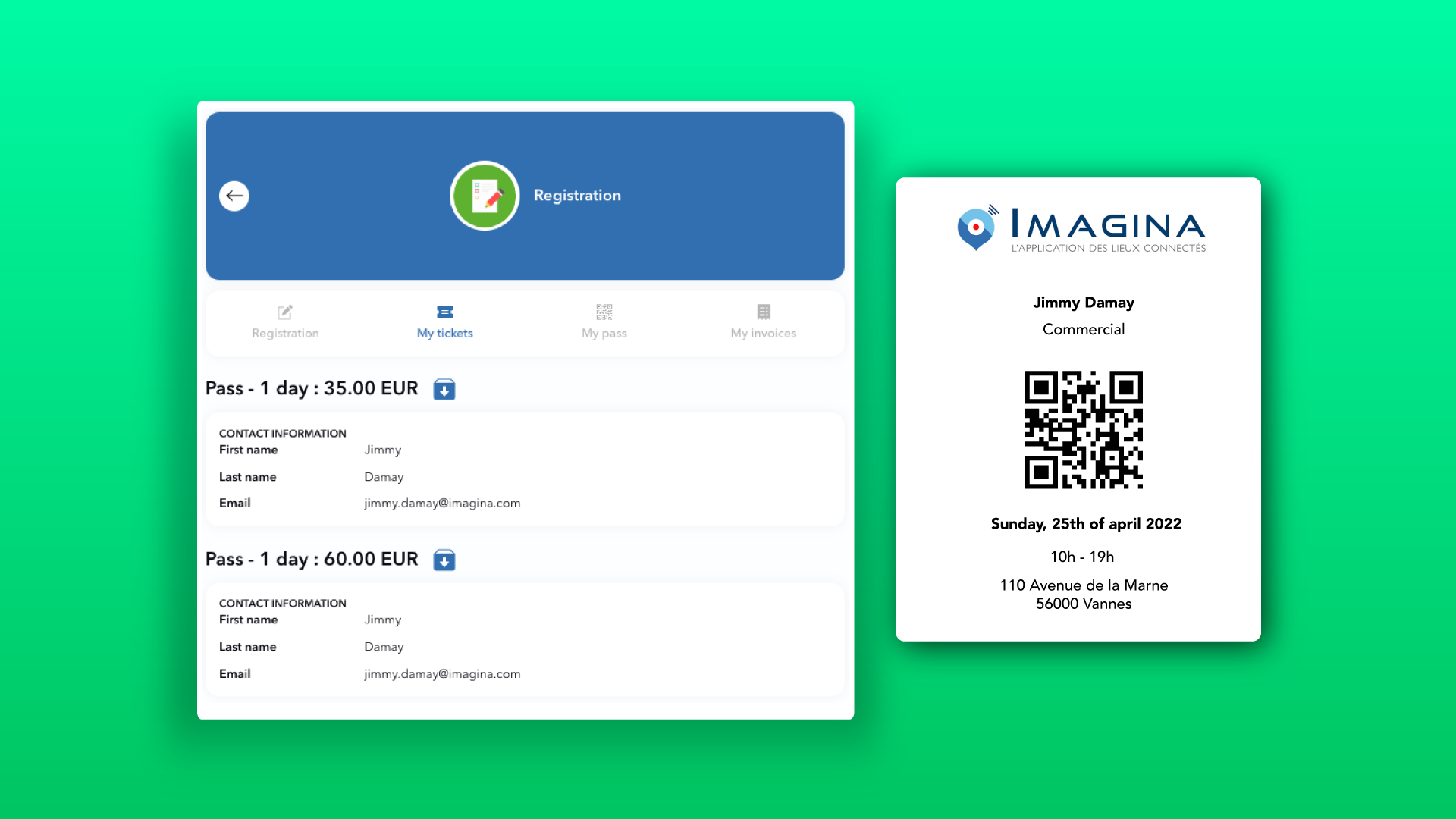 screenshot of Imagina