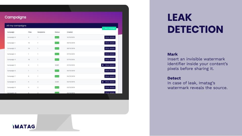 screenshot of Imatag