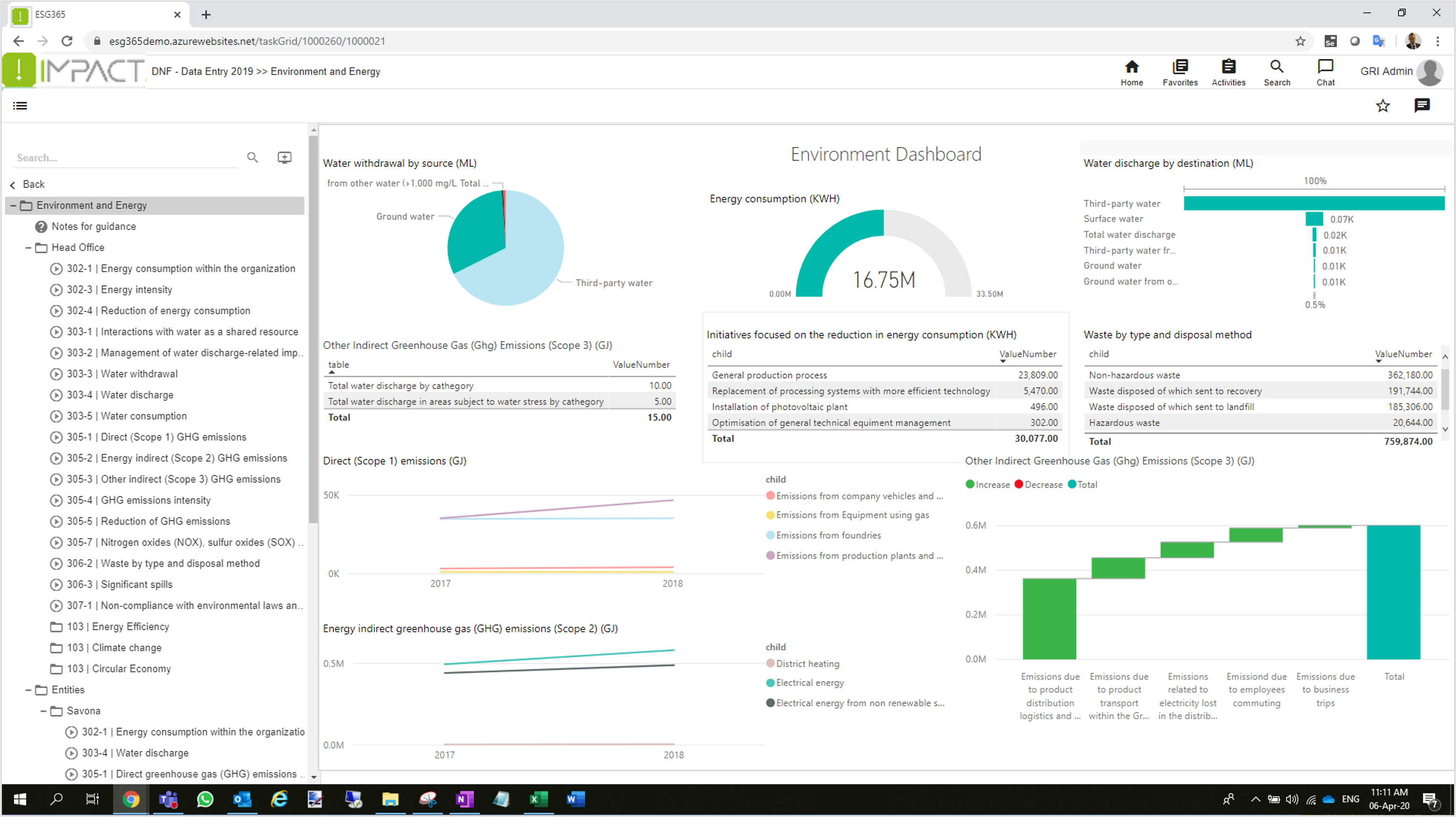 screenshot of Impact