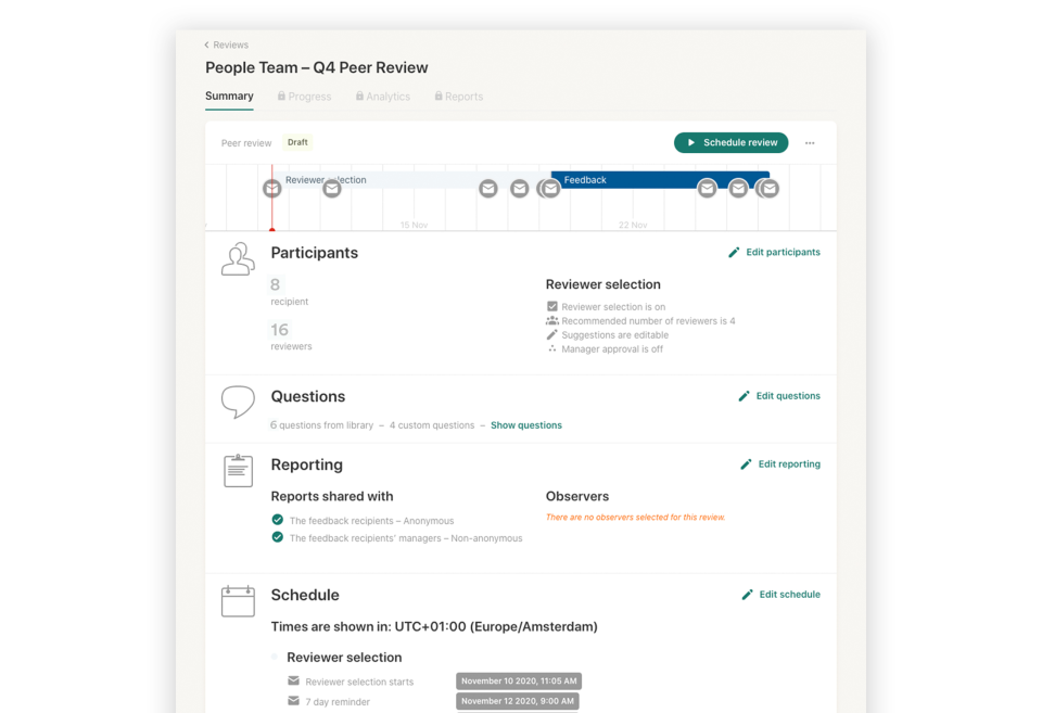 screenshot of Impraise