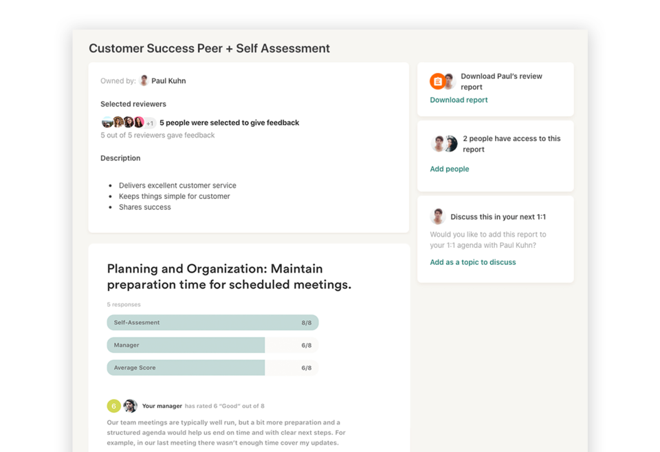 screenshot of Impraise