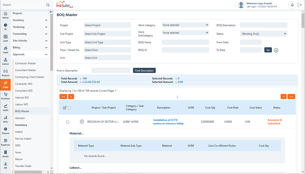 screenshot of In4Suite