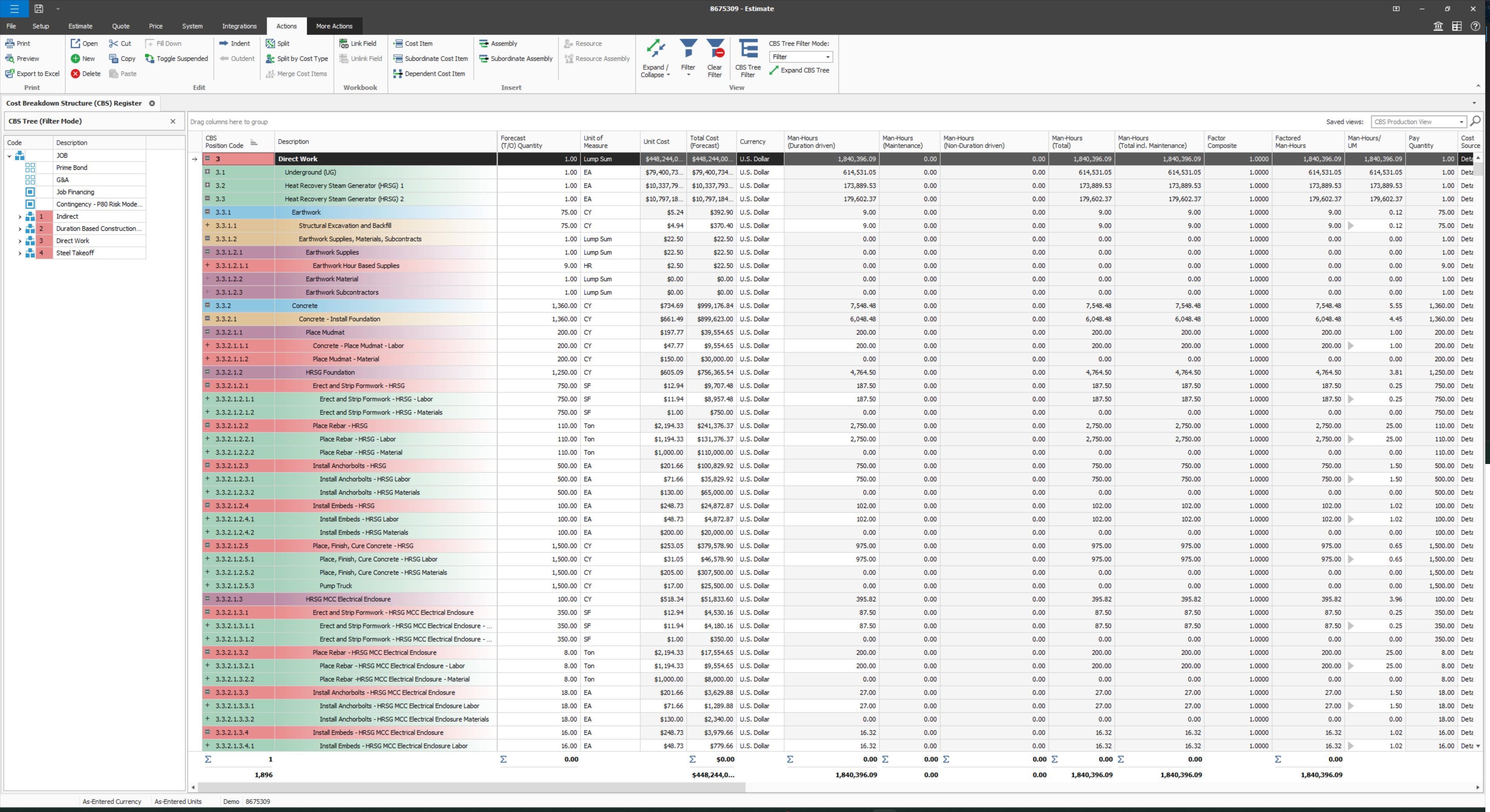 screenshot of InEight