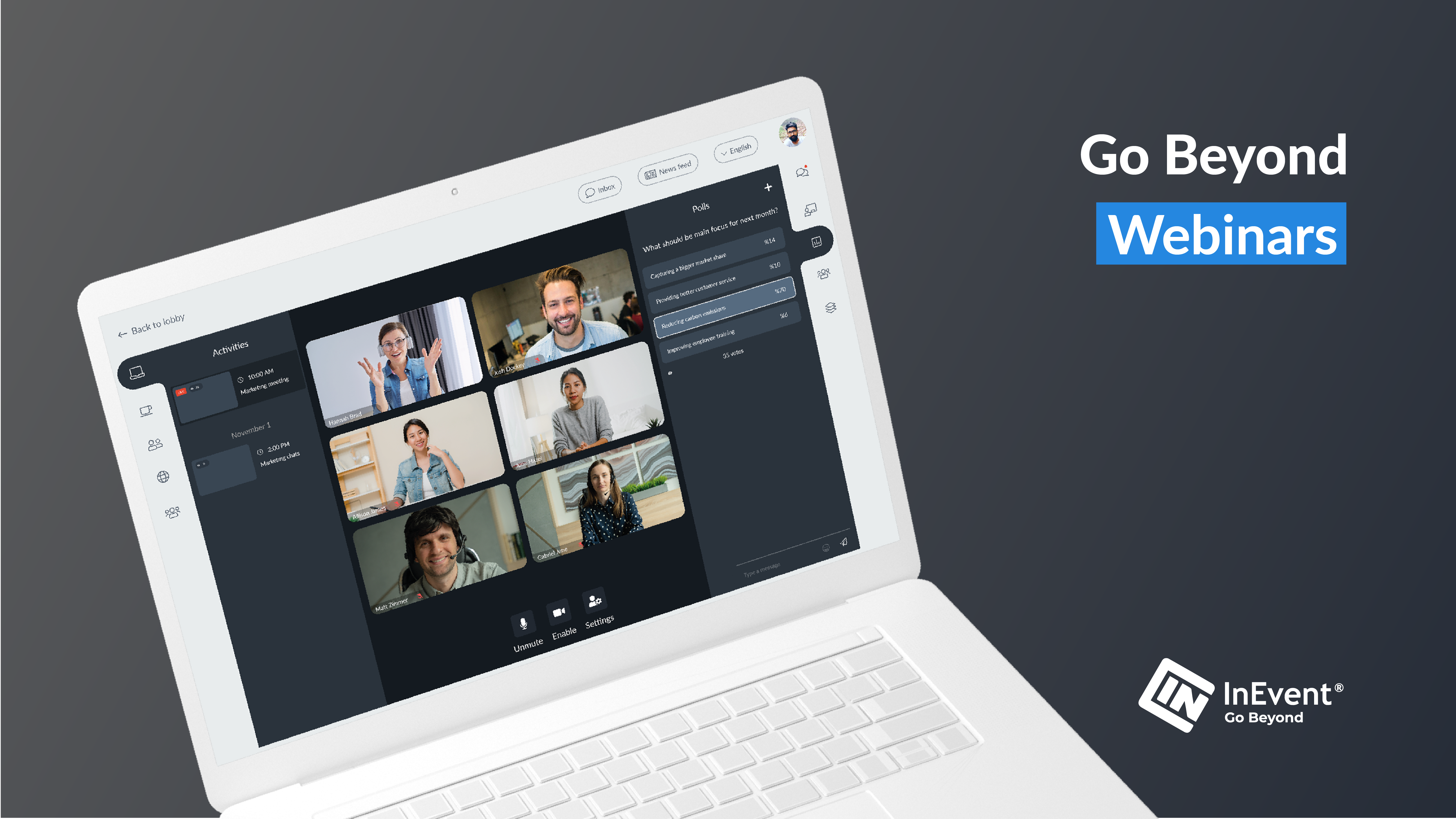 screenshot of InEvent