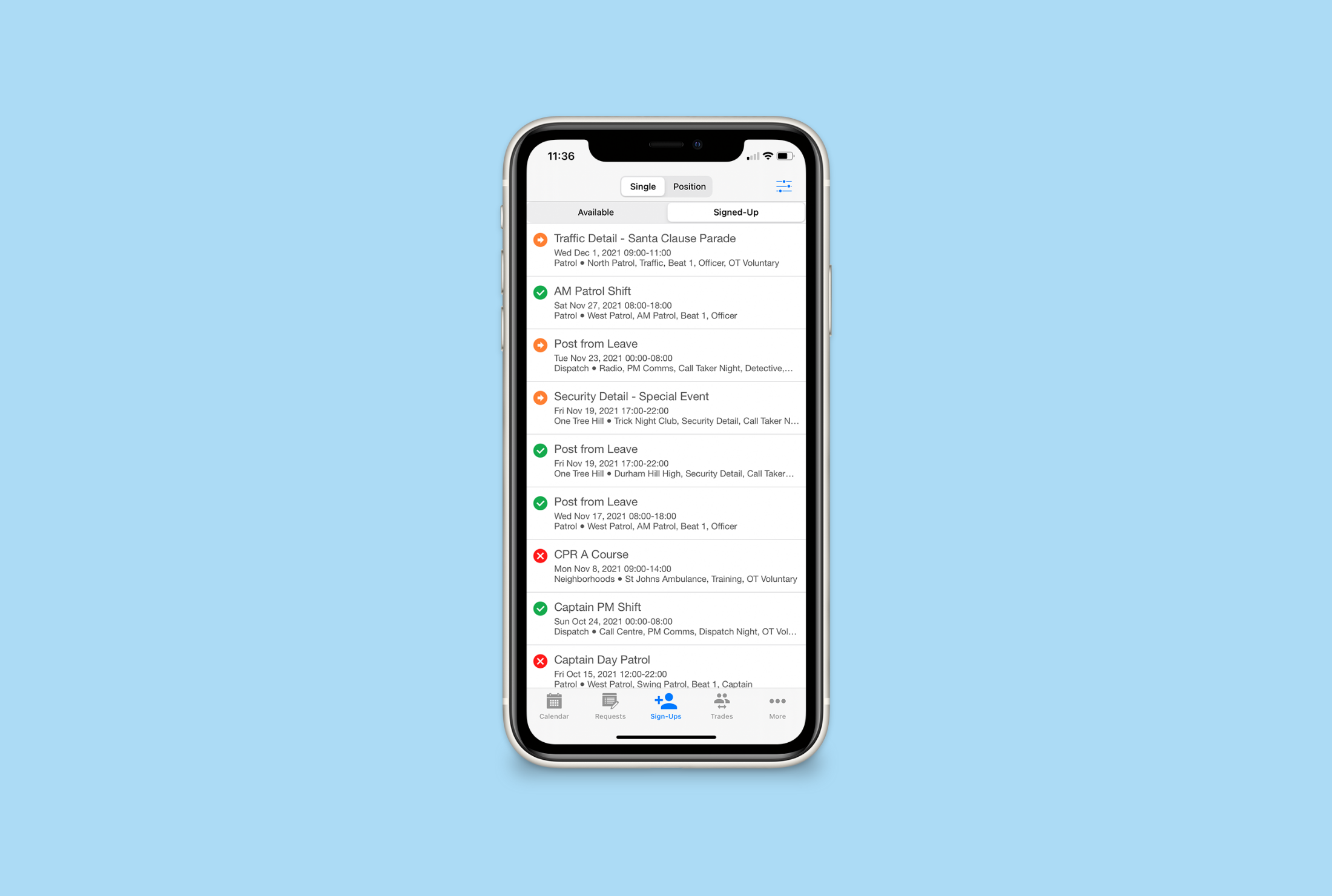screenshot of InTime