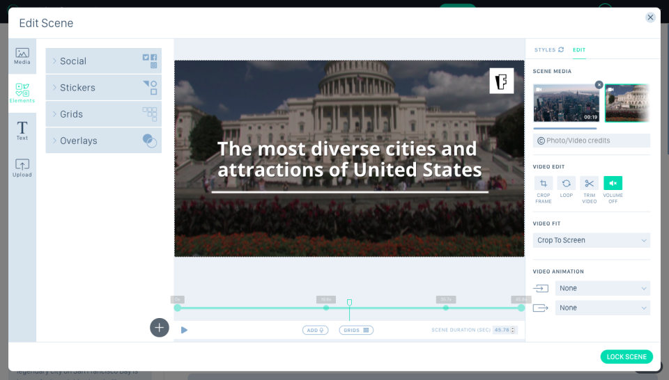 screenshot of InVideo