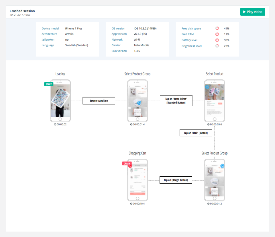 screenshot of Inapptics