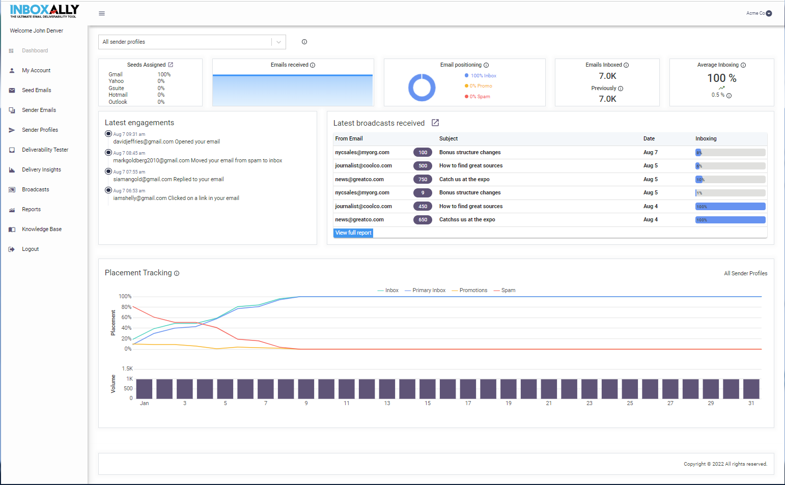 screenshot of InboxAlly