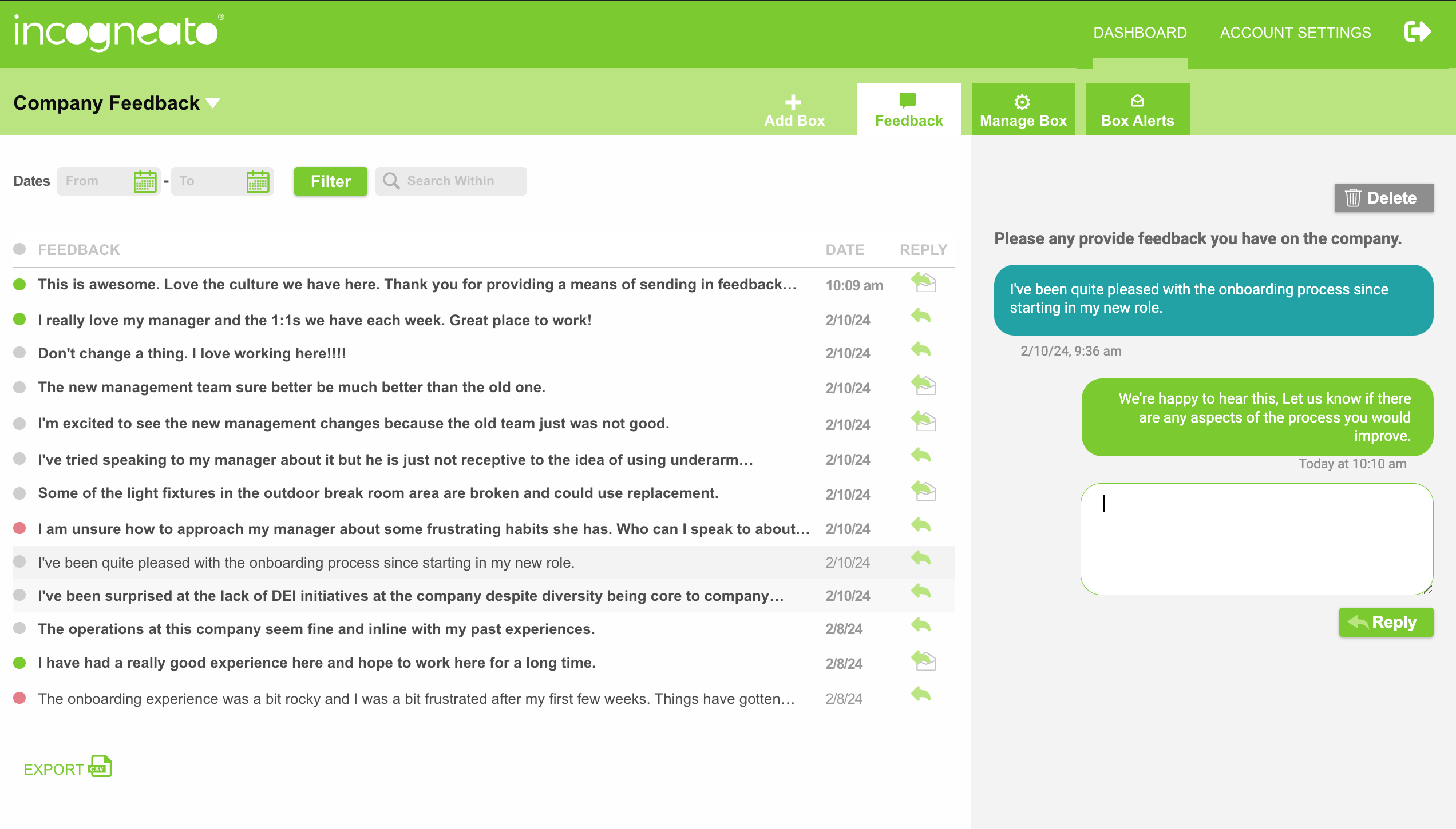 screenshot of Incogneato