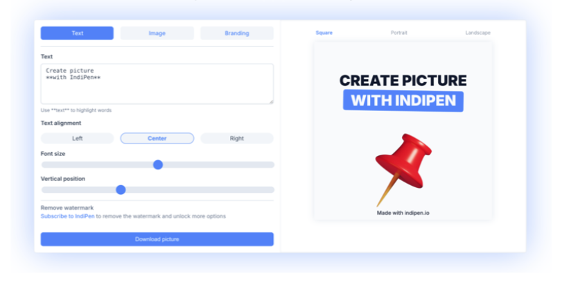 screenshot of IndiPen