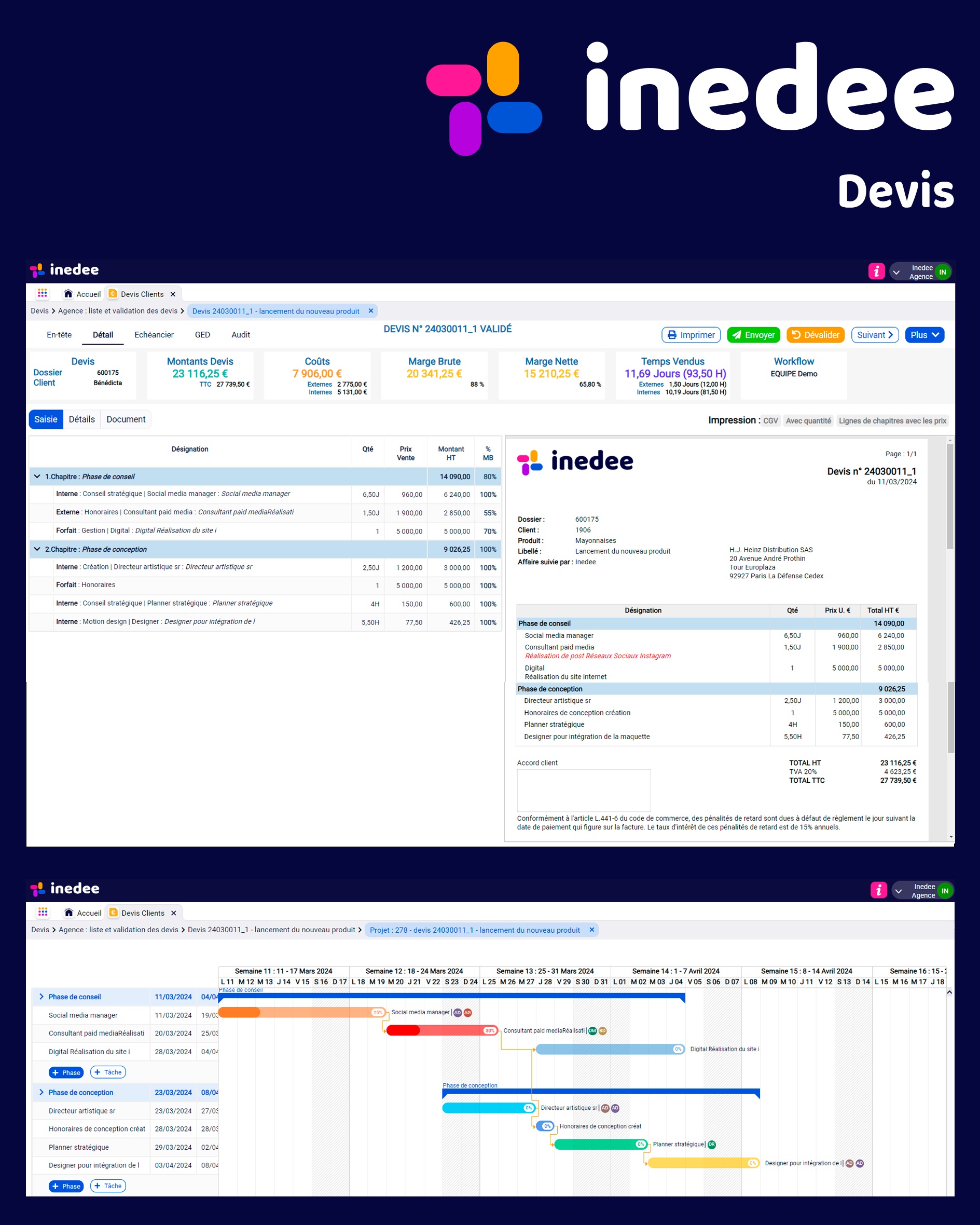 screenshot of Inedee