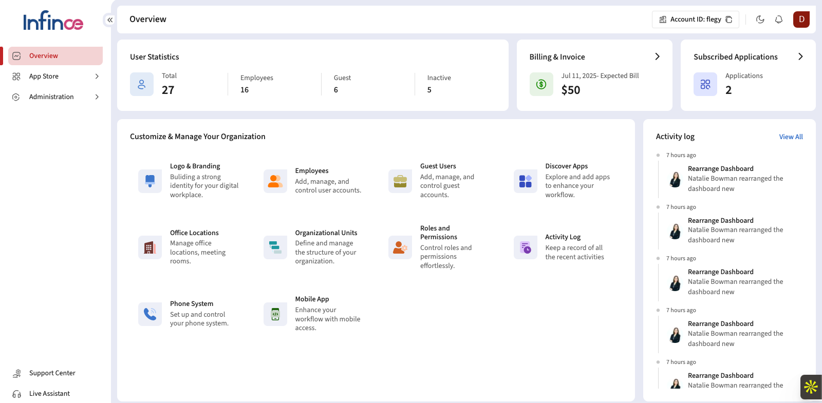 screenshot of Infince