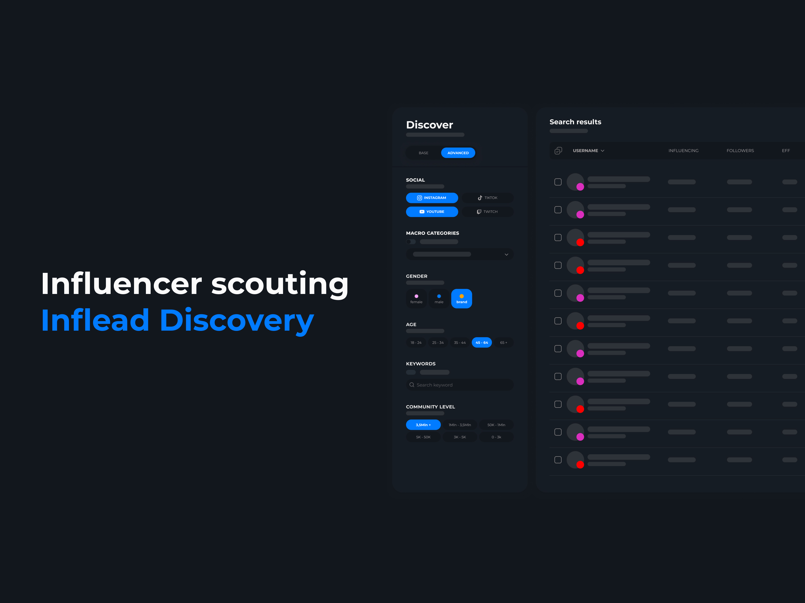 screenshot of Inflead