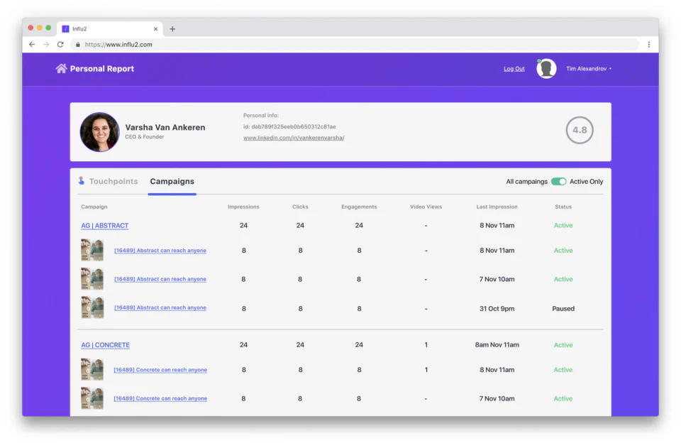 screenshot of Influ2