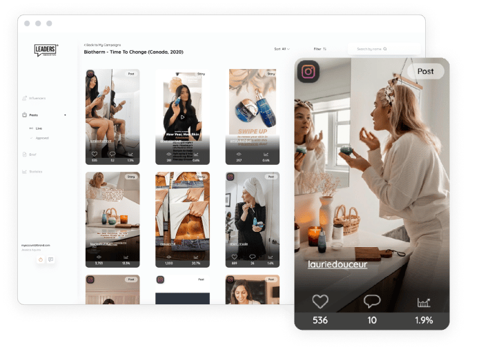 screenshot of InfluencerMarketing.ai