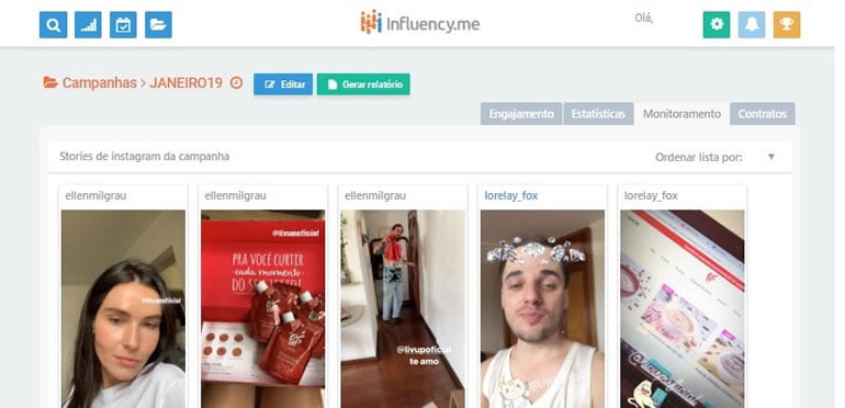 screenshot of Influency.me