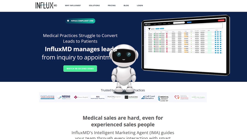 screenshot of InfluxMD
