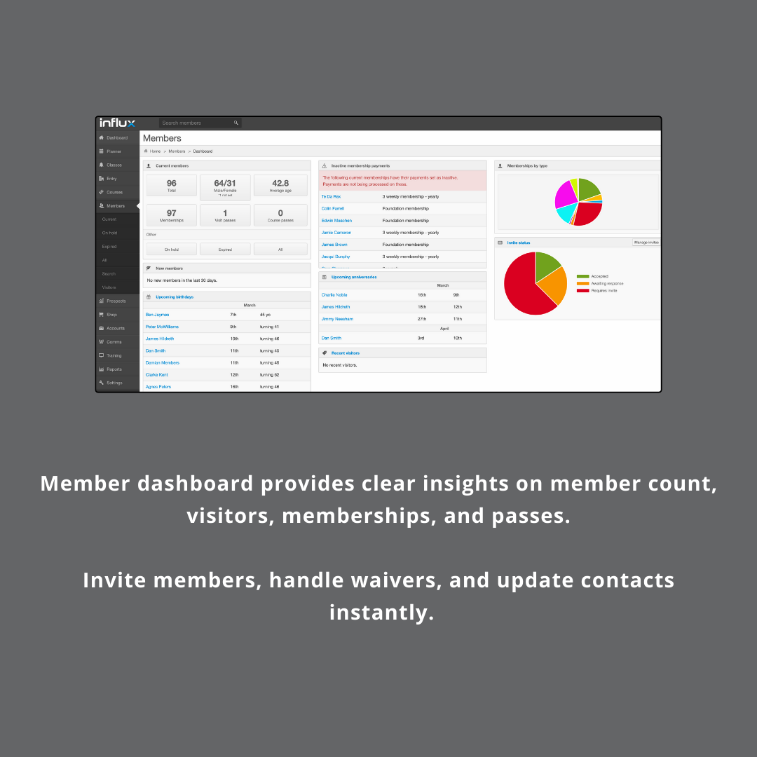 screenshot of Influx