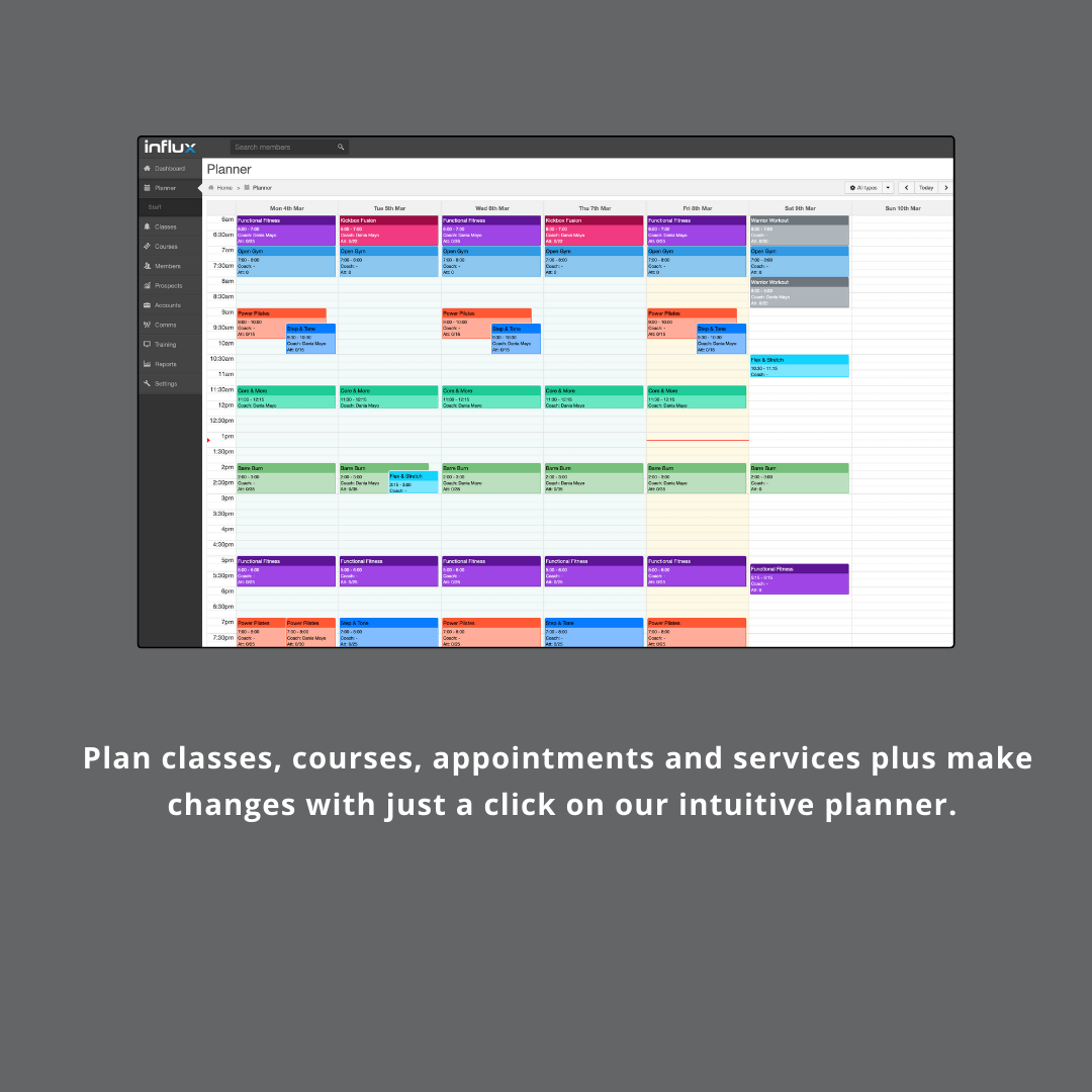 screenshot of Influx