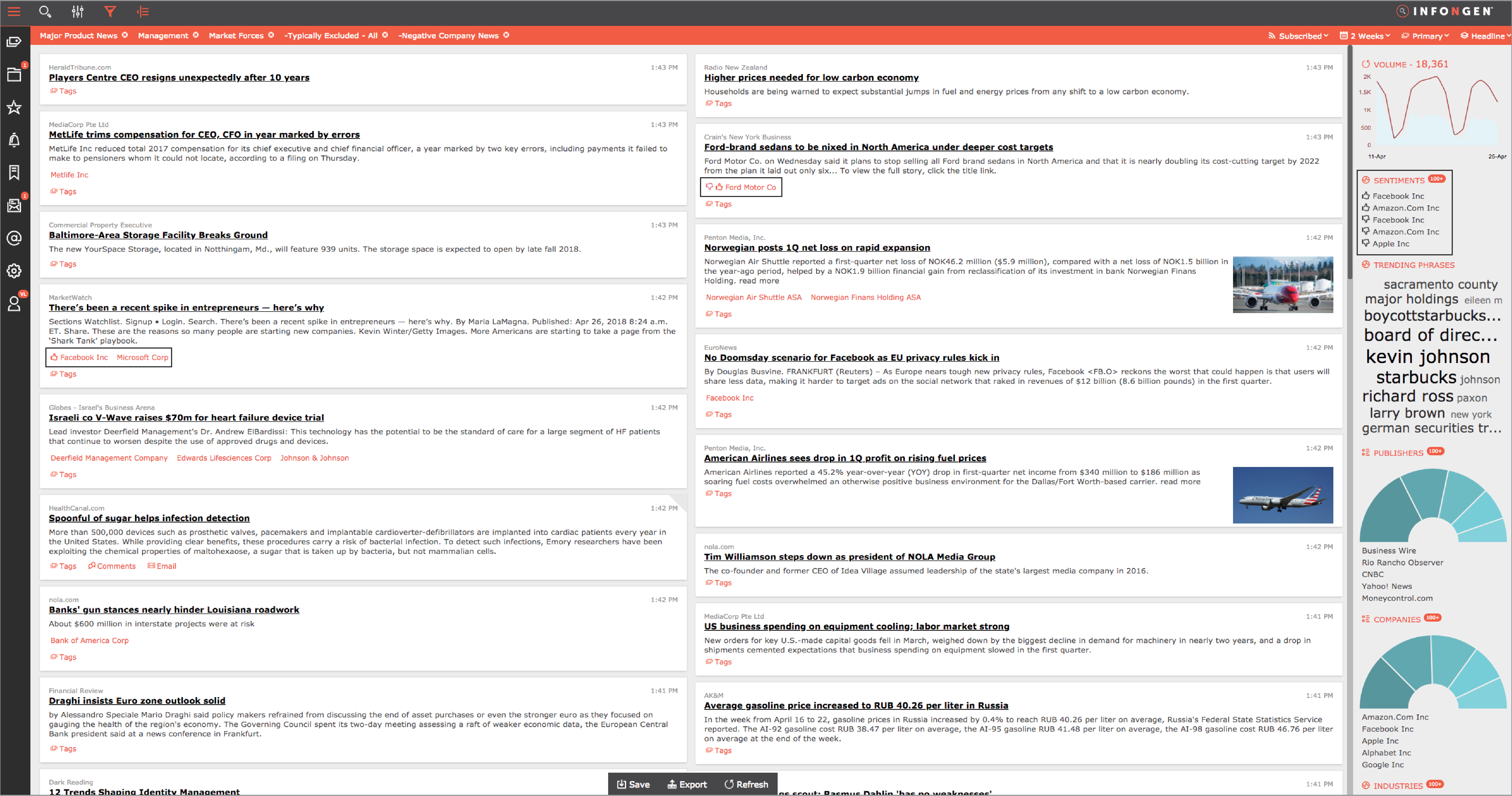 screenshot of InfoNgen