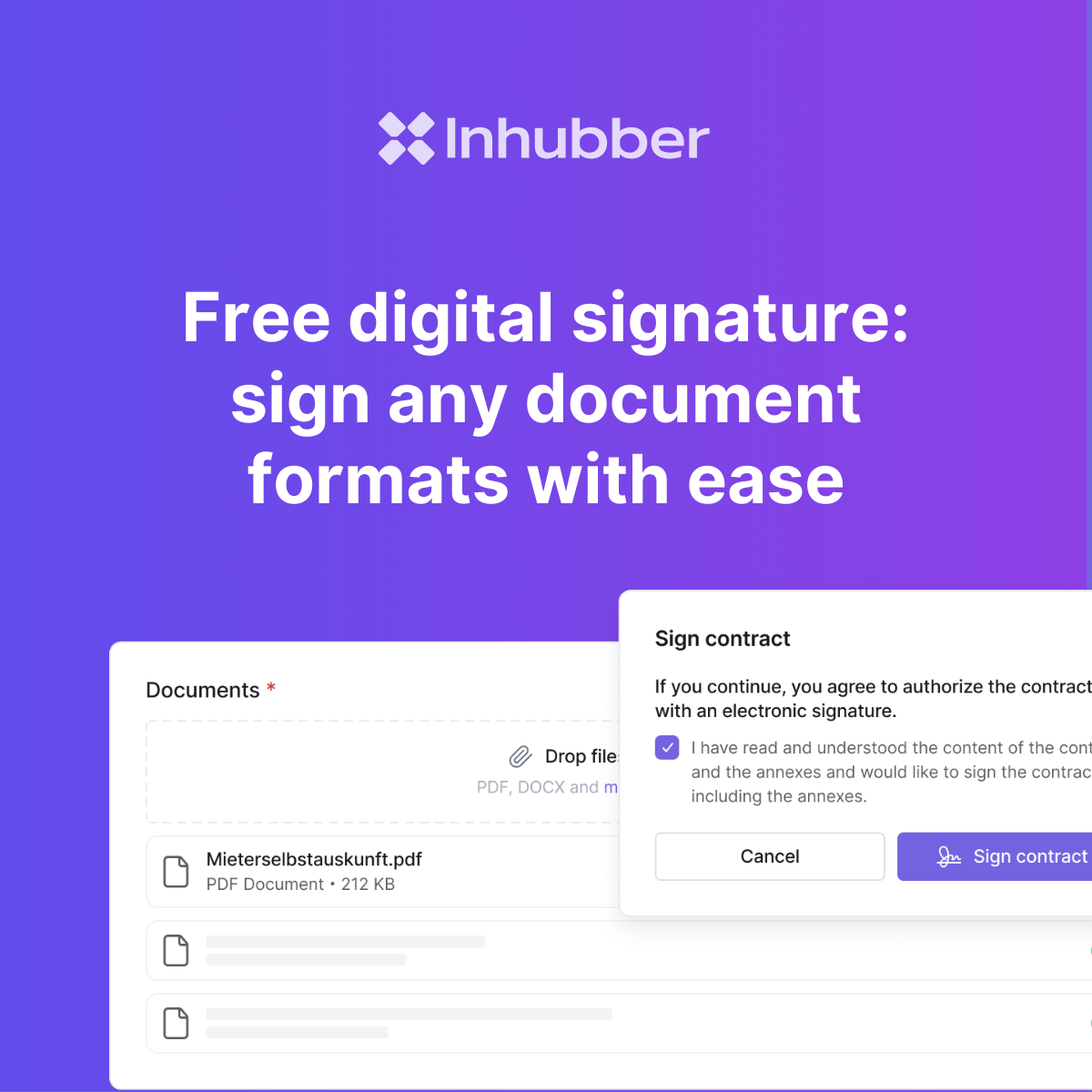 screenshot of Inhubber
