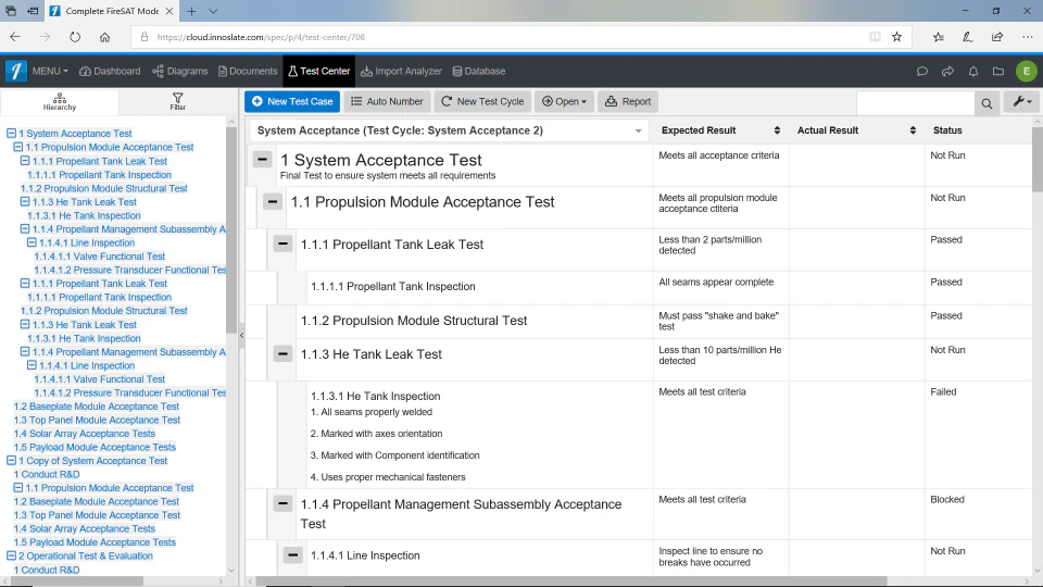 screenshot of Innoslate