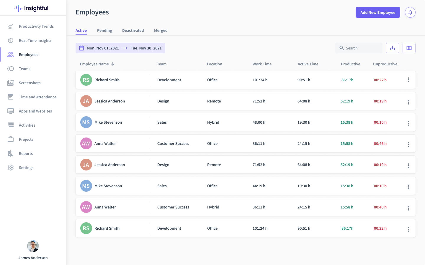 screenshot of Insightful