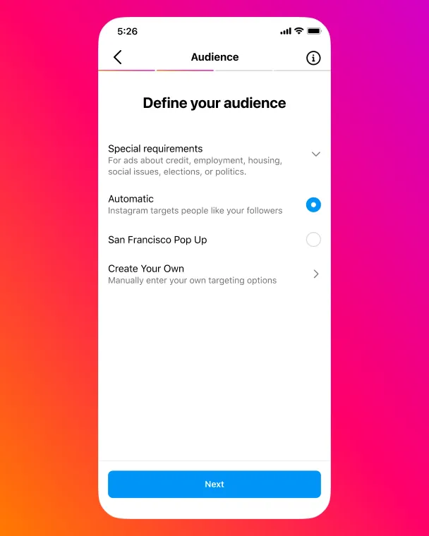 screenshot of Instagram