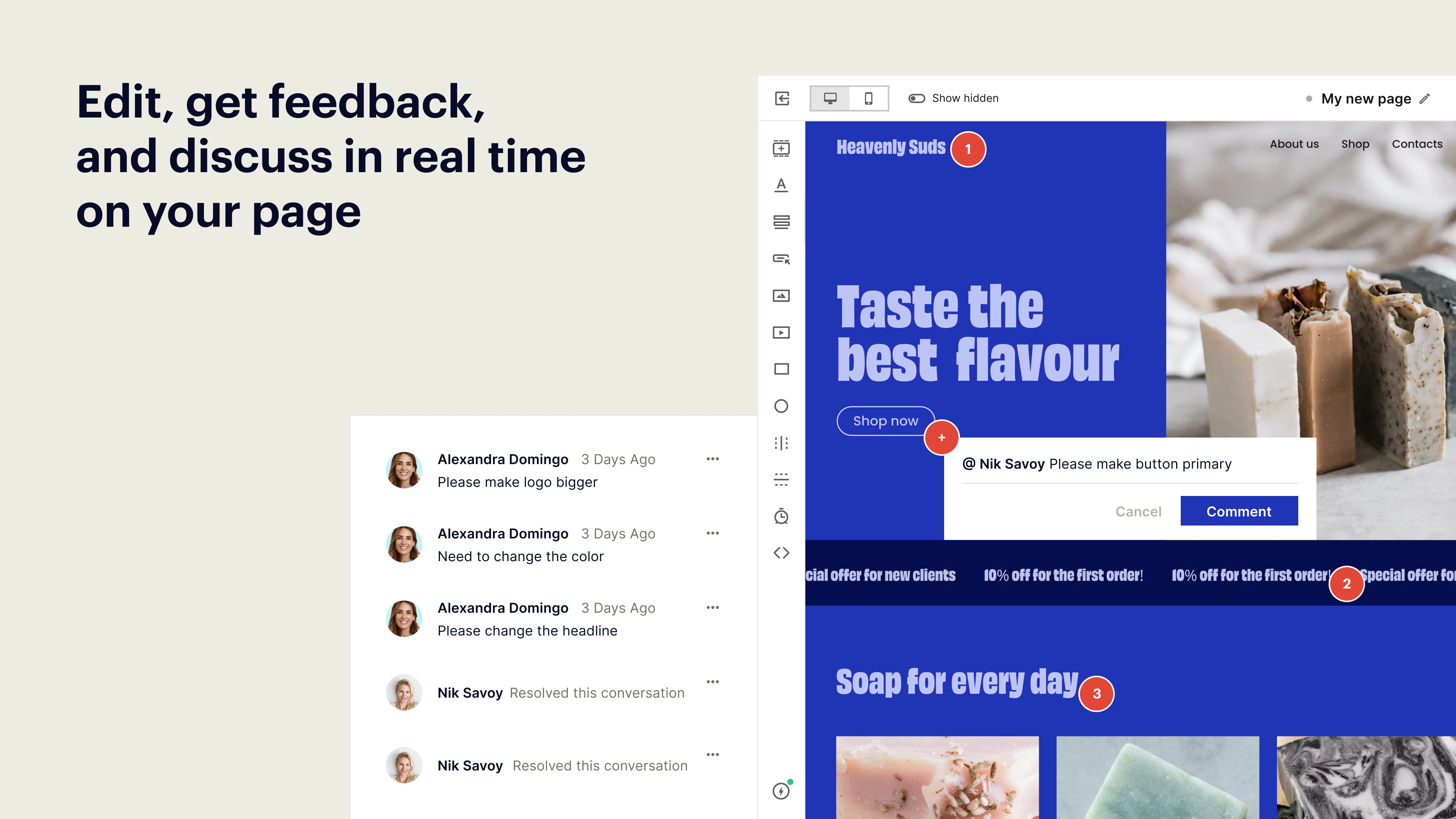 screenshot of Instapage