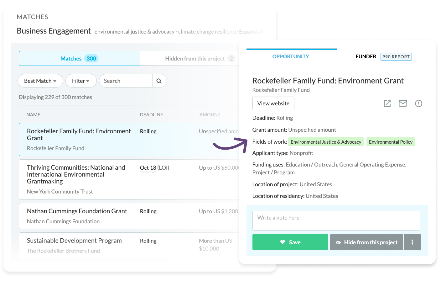 screenshot of Instrumentl