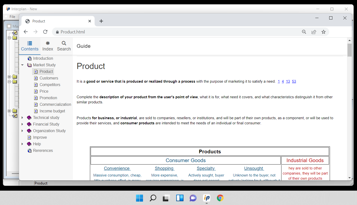 screenshot of Intecplan