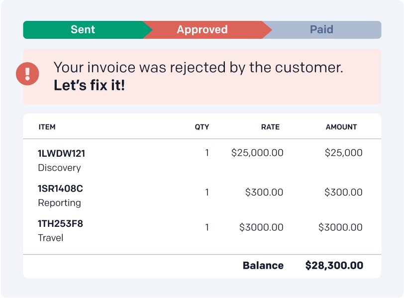 screenshot of Invoiced
