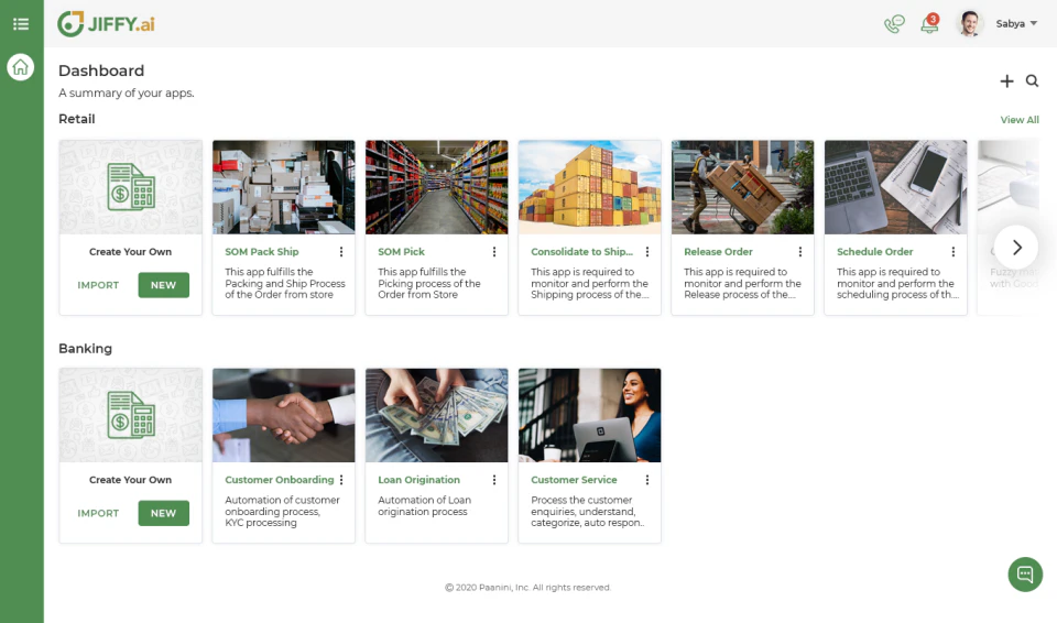screenshot of JIFFY.ai