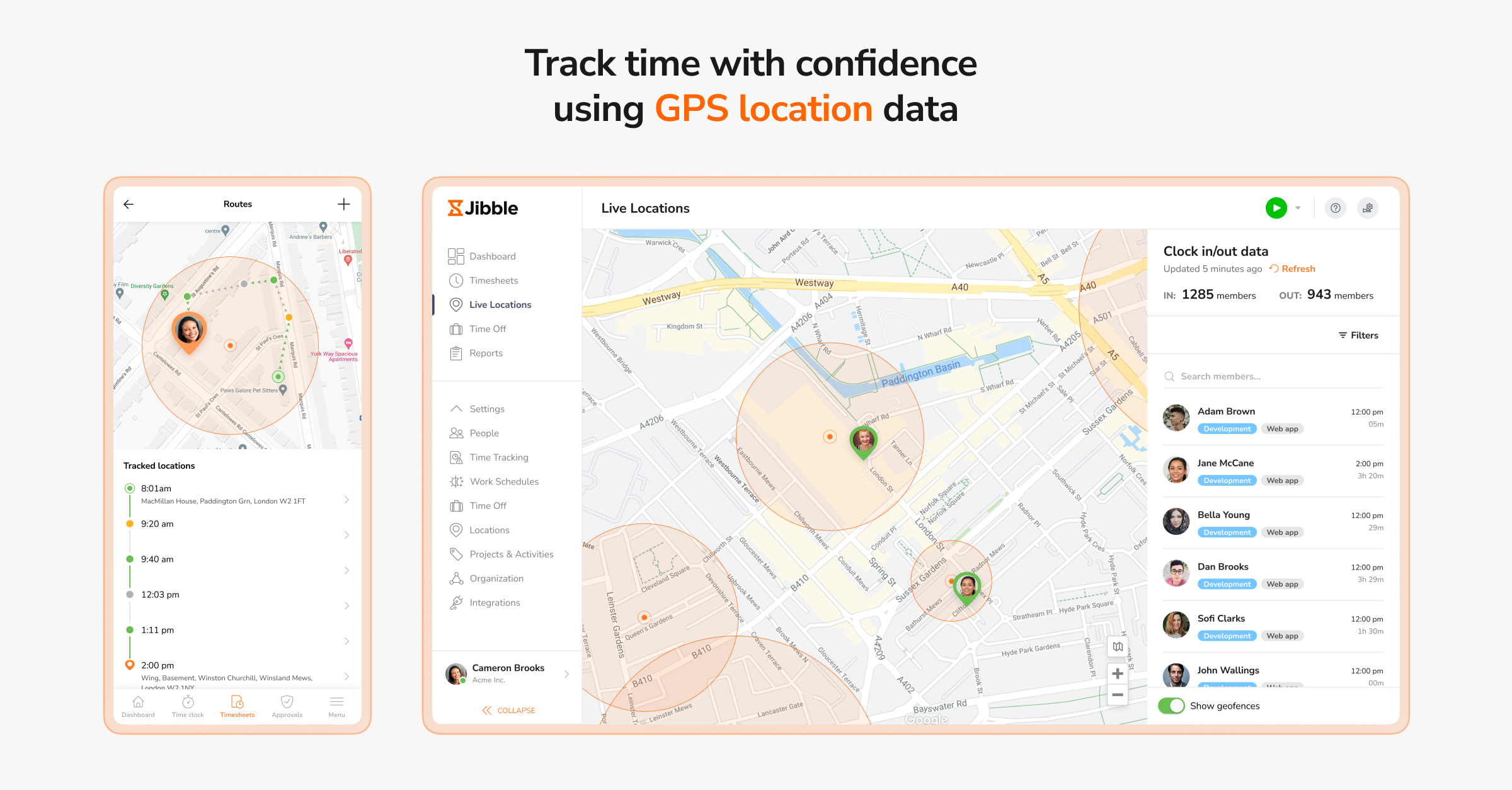 screenshot of Jibble