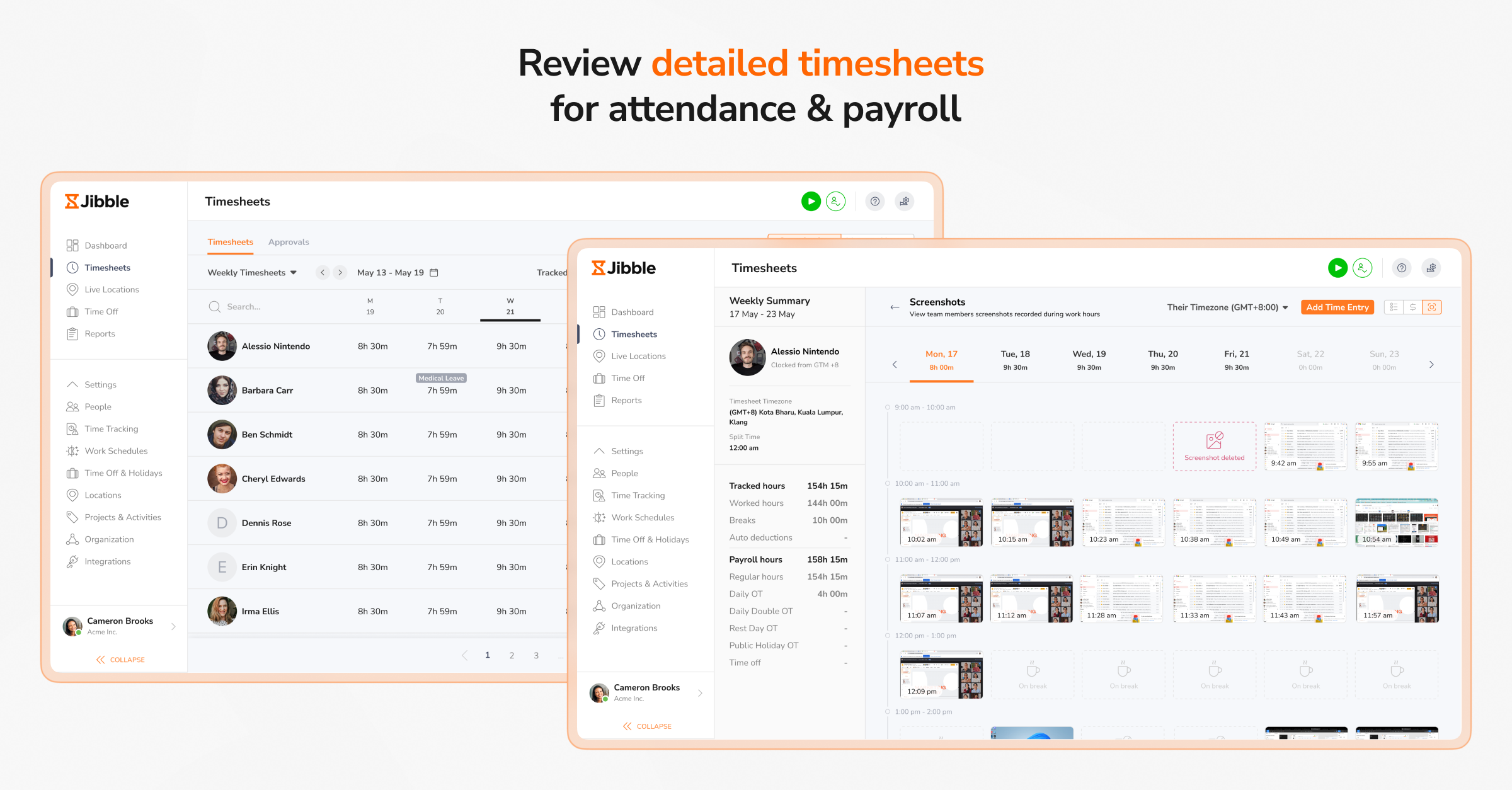 screenshot of Jibble