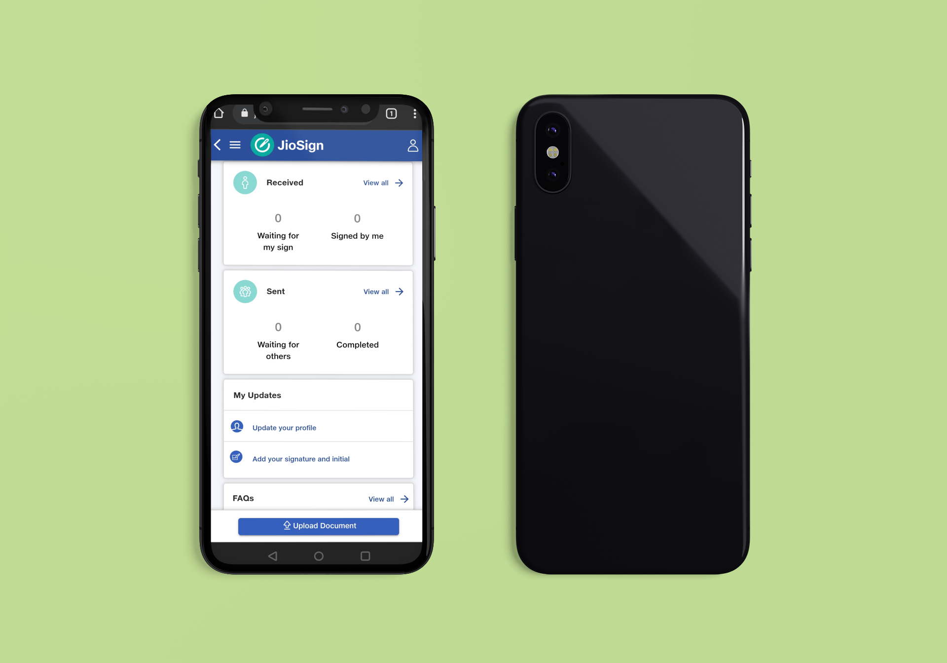 screenshot of JioSign