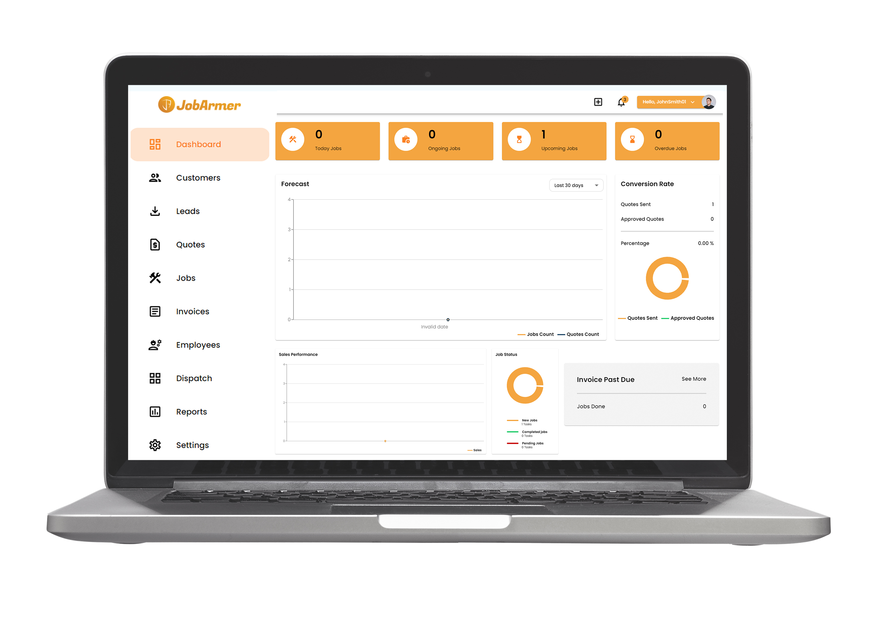 screenshot of JobArmer