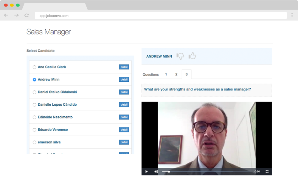 screenshot of JobConvo