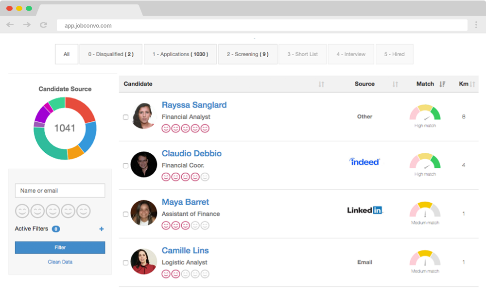 screenshot of JobConvo