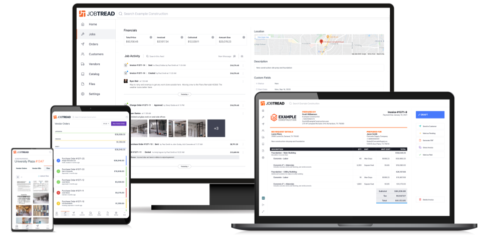 screenshot of JobTread