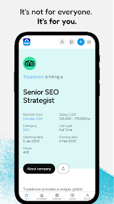 screenshot of Jobicy