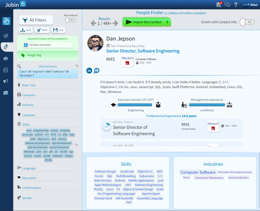 screenshot of Jobin.cloud